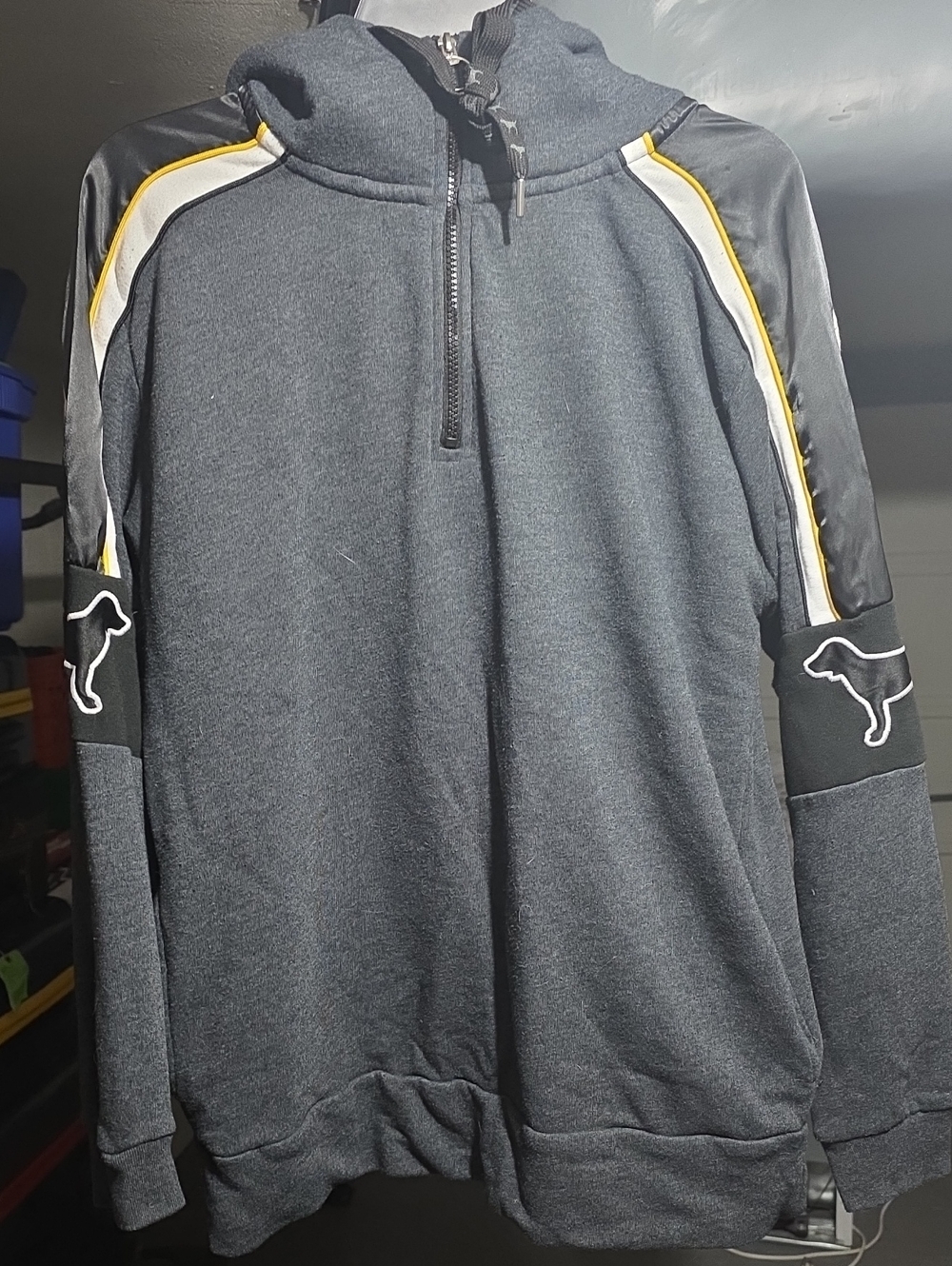 VS Pink satib trimmed hoodie